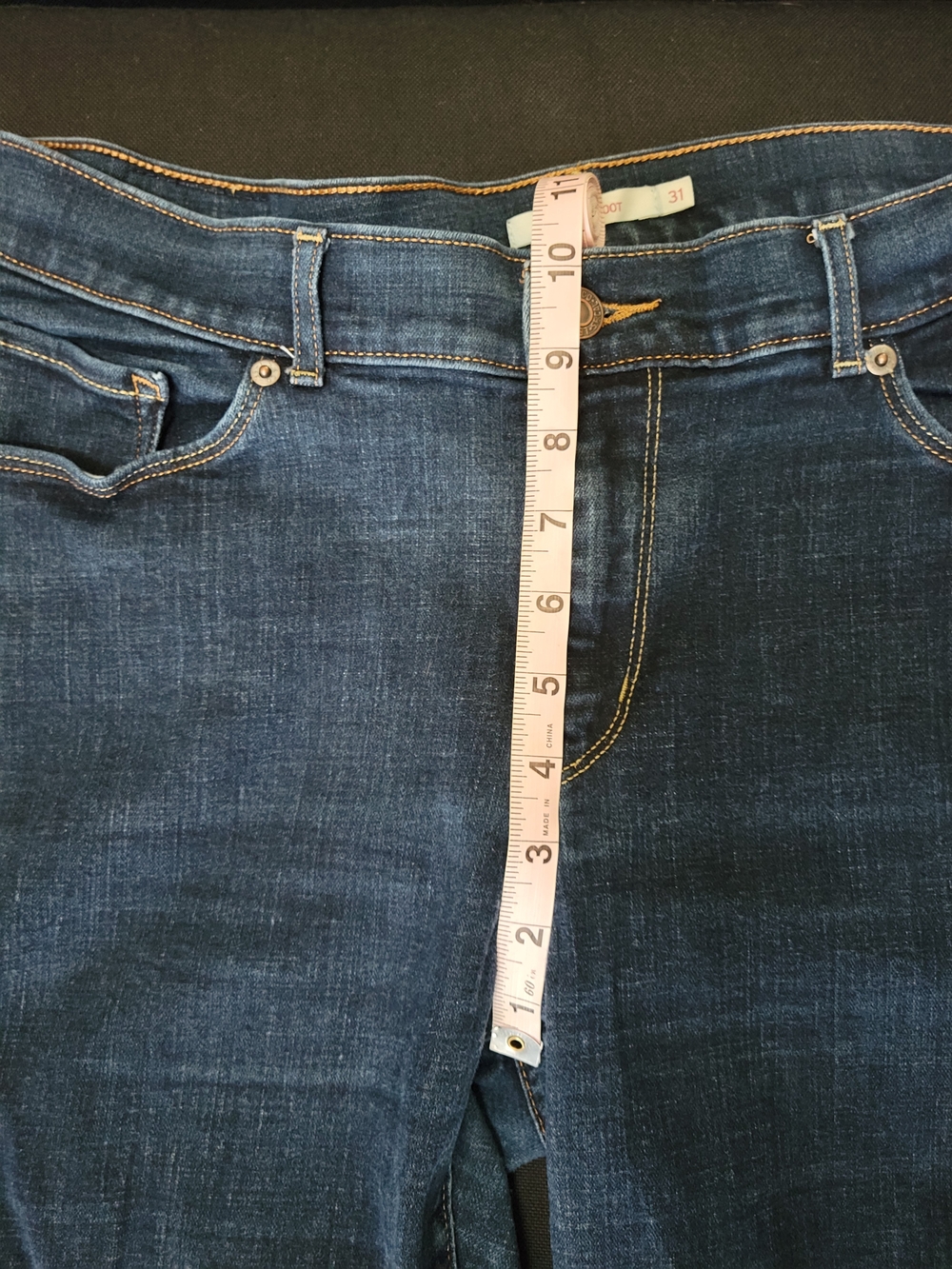 Levi's High-Waist Dark Blue Bootcut Jeans - Picture 10 of 16